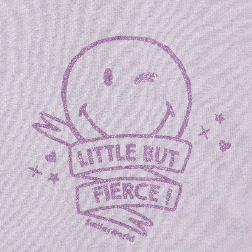 Gilet court en molleton avec badges et print Smiley 