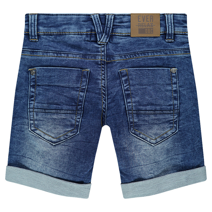 Bermuda en molleton effet jeans used 