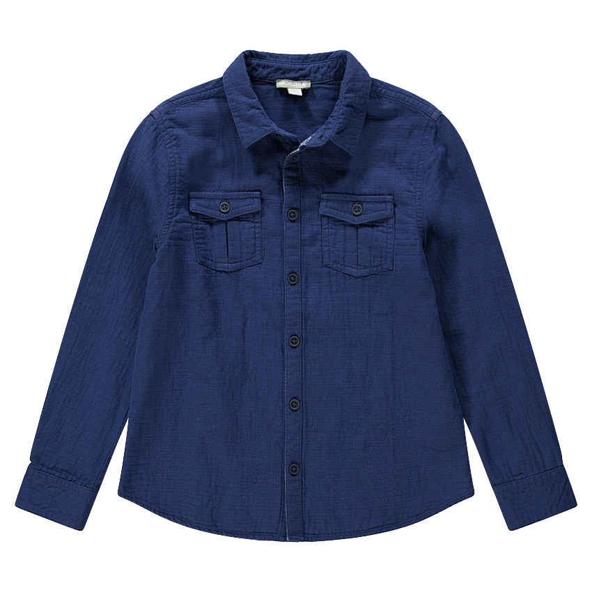 Chemise en coton fantaisie à poches boutonnées 