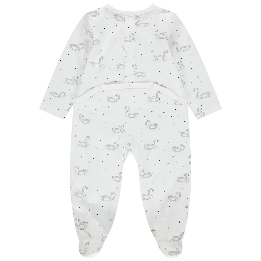 Lot de 3 dors-bien en jersey pour bébé fille imprimés cygnes 
