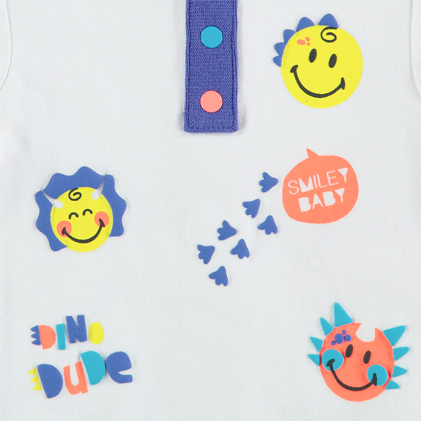 Body manches courtes avec prints Smiley 