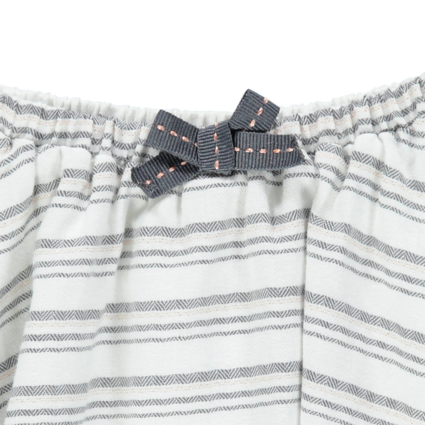 Jupe évasée à rayures fantaisie 