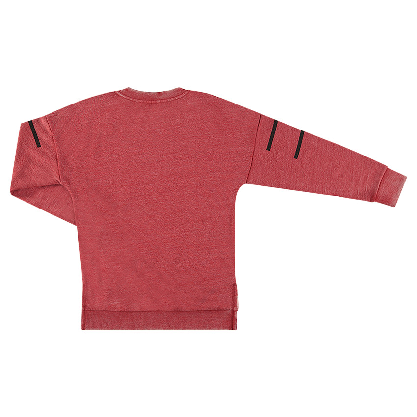 Junior - Sweat en molleton surteint avec zips et textes printés 