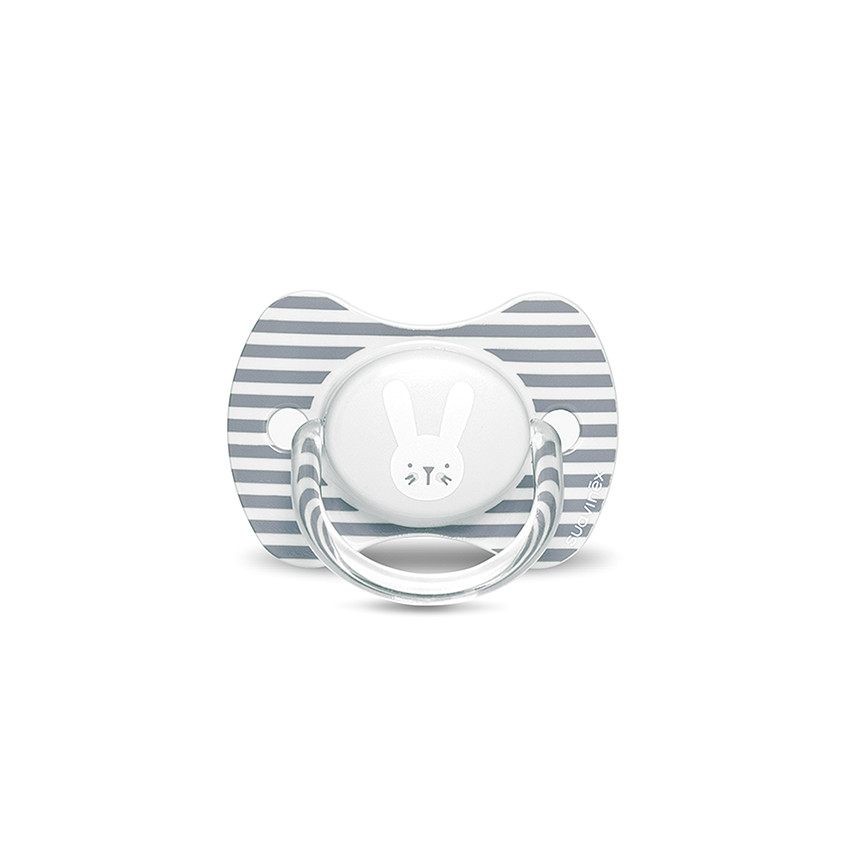 Sucette réversible en silicone Hygge 6/18 mois - Rabbit - Gris  