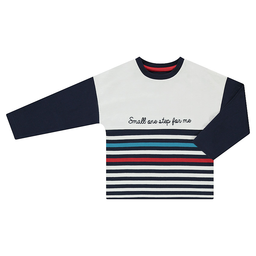 Marinière en jersey avec inscription brodée 