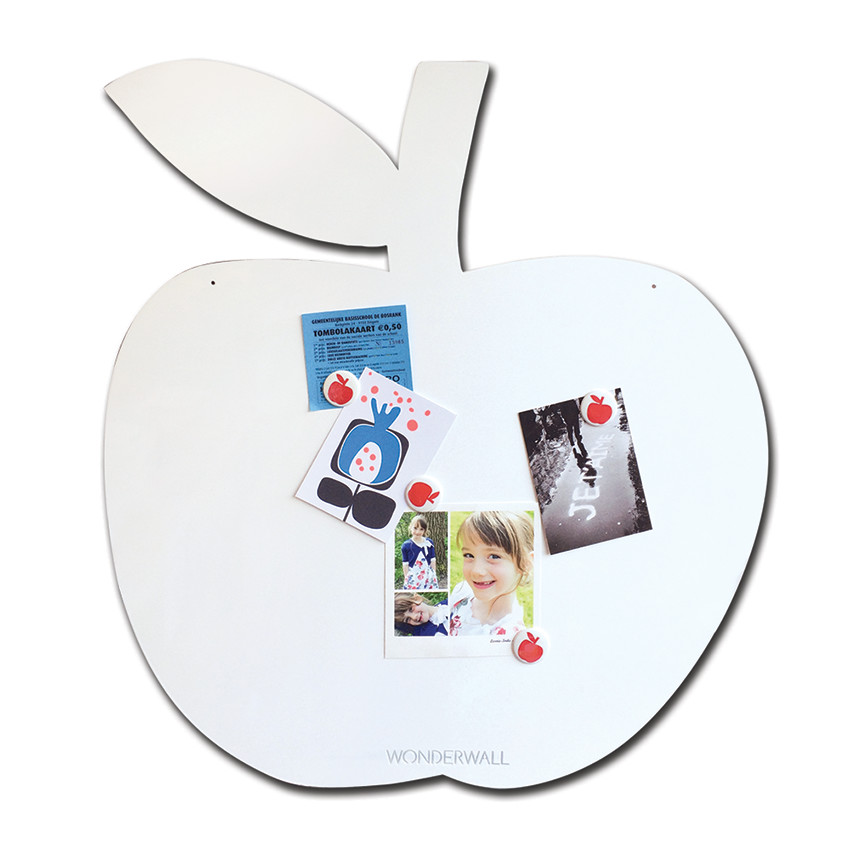 Tableau magnétique Pomme 67 x 80 cm - Blanc 