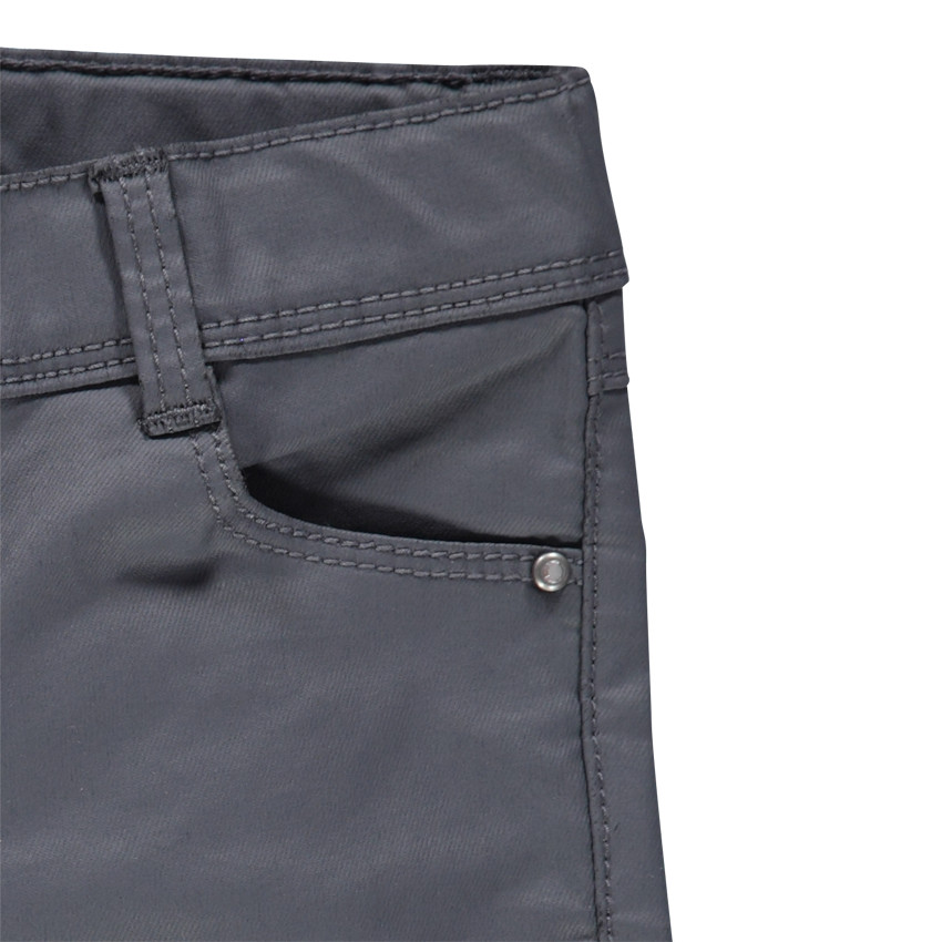 Junior - Jeans slim enduit avec jeu de surpiqûres 