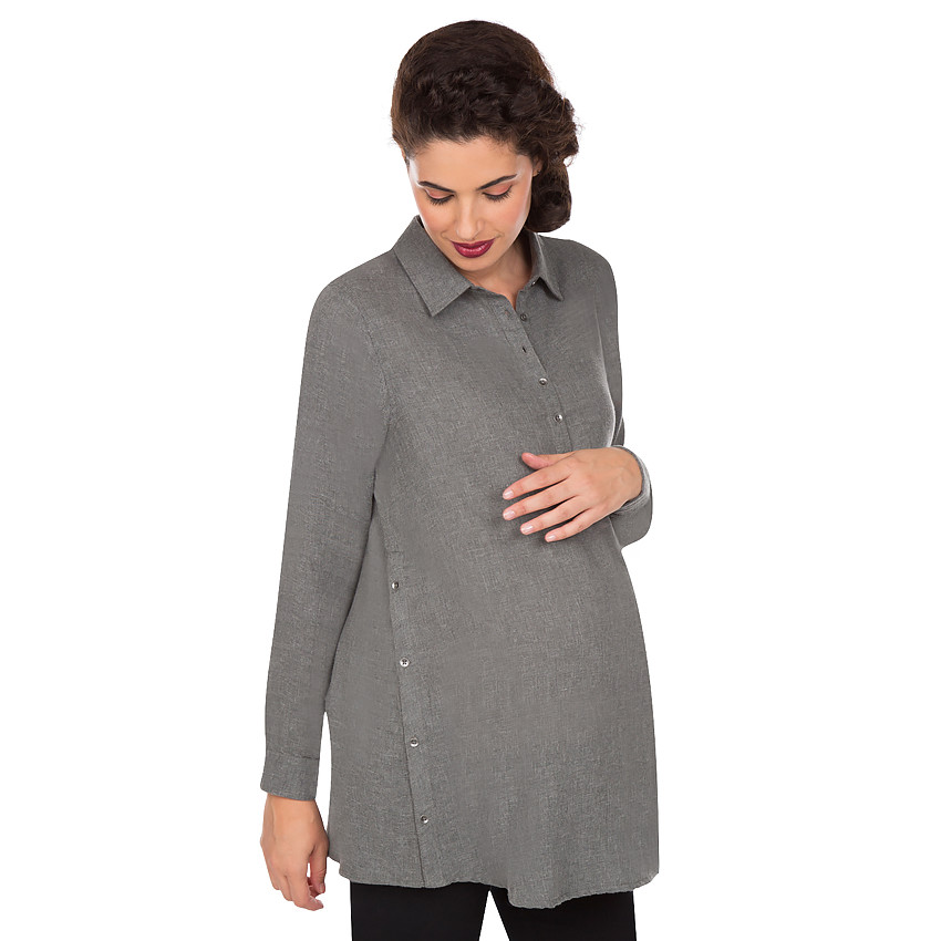 Tunique de grossesse à ouvertures boutonnées 