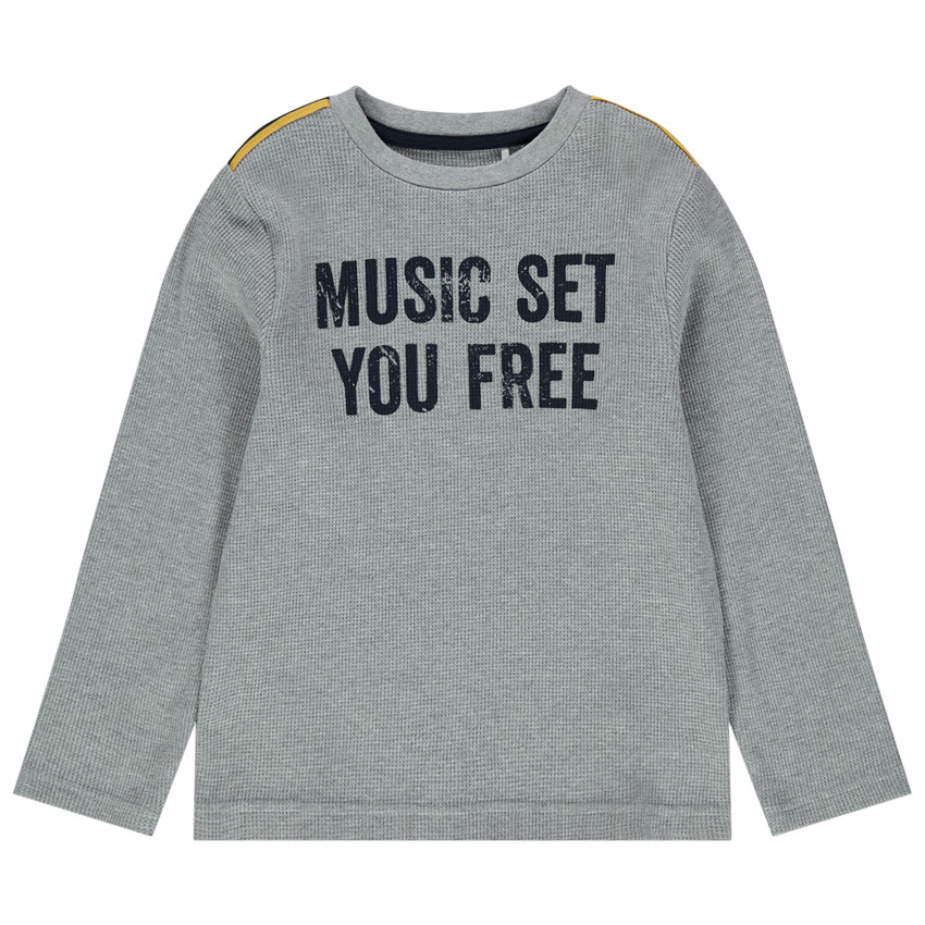 T-shirt manches longues à message printé 