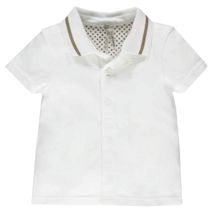 Polo manches courtes avec ouverture sur le devant 