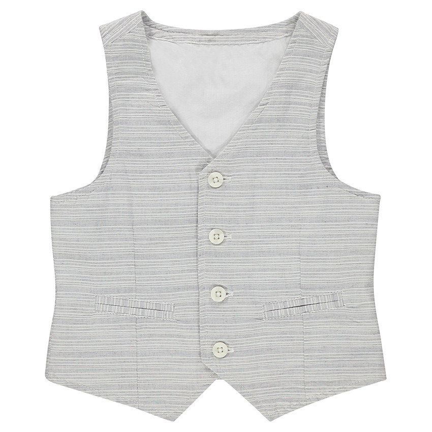 Gilet serveur à rayures all-over 