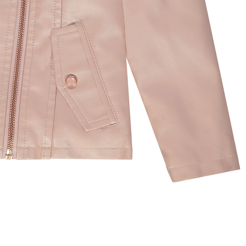 Perfecto effet cuir doublé satin avec papillon en sequins 