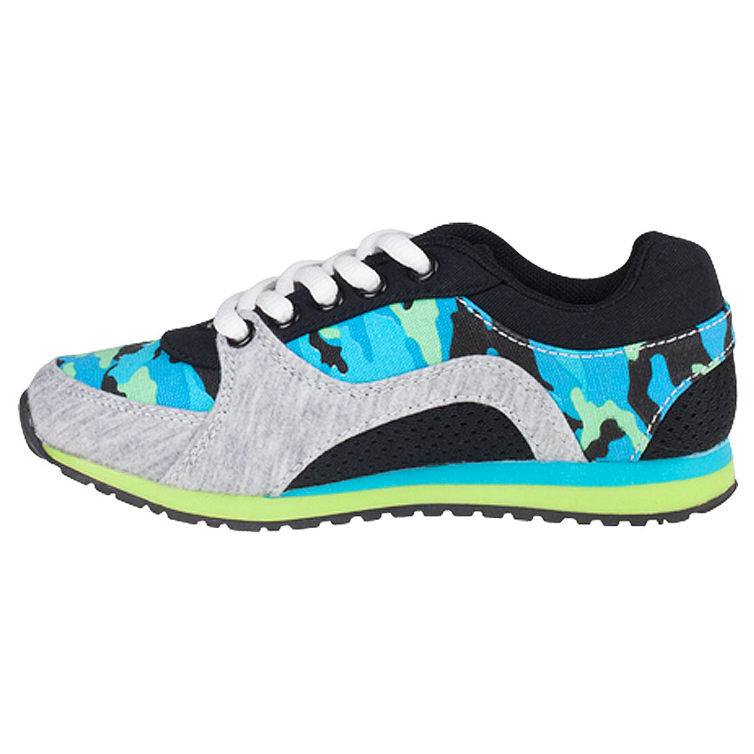 Baskets basses à lacets imprimé camouflage 