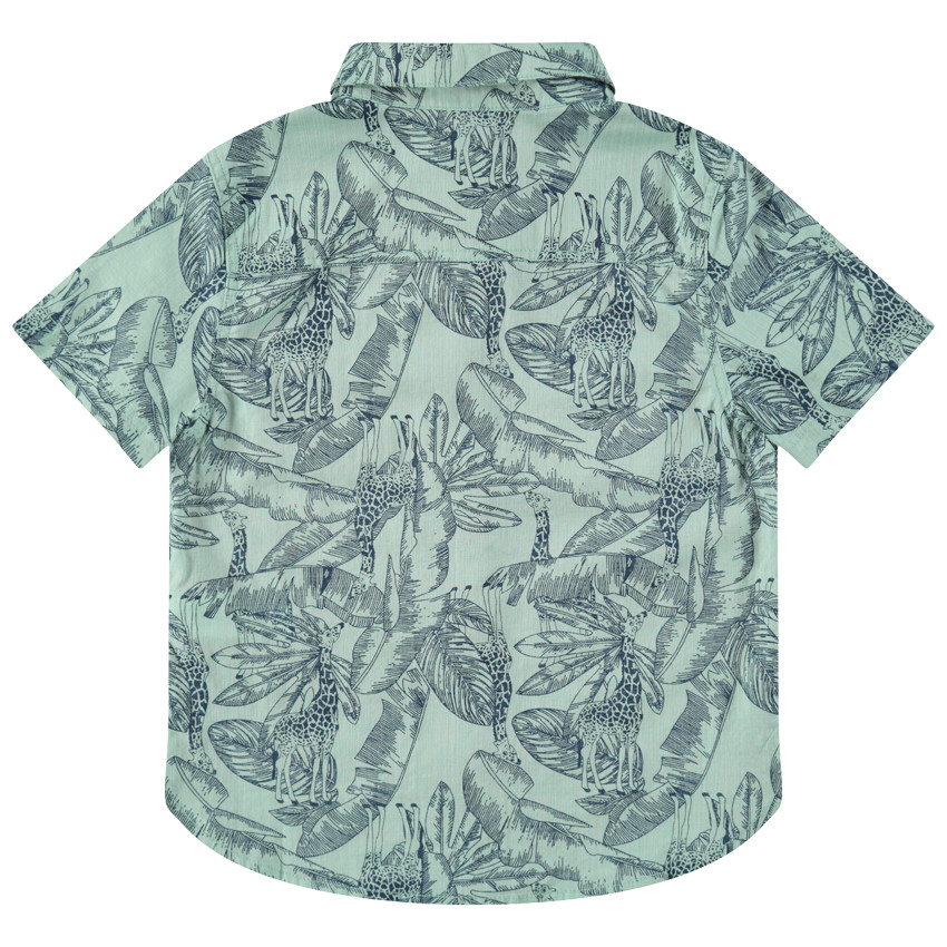 Chemise manches courtes avec imprimé jungle all-over 