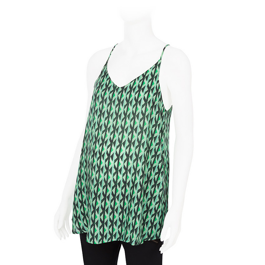 Top de grossesse à fines bretelles et imprimé graphique 