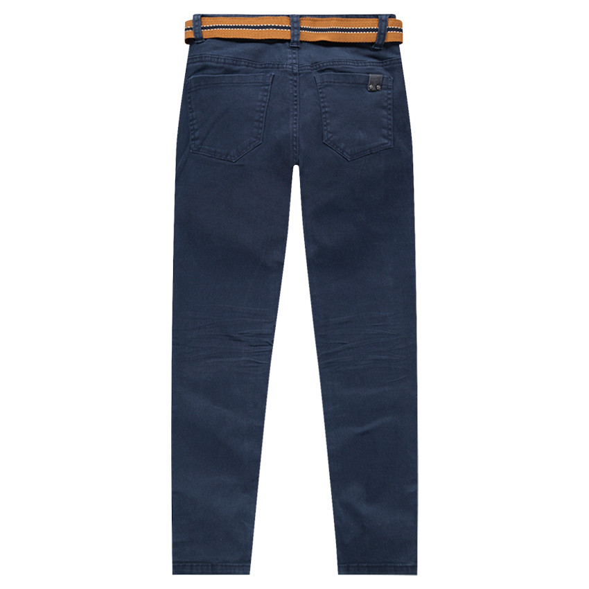 Pantalon en twill coupe slim avec ceinture amovible 