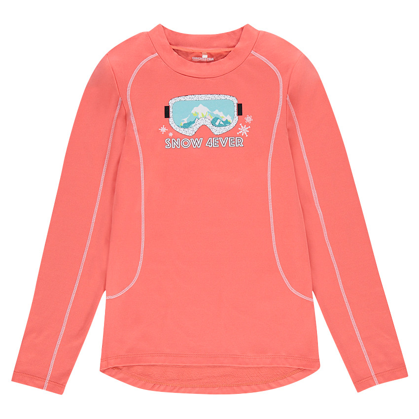 Junior - Tee-shirt de ski manches longues avec masque printé 