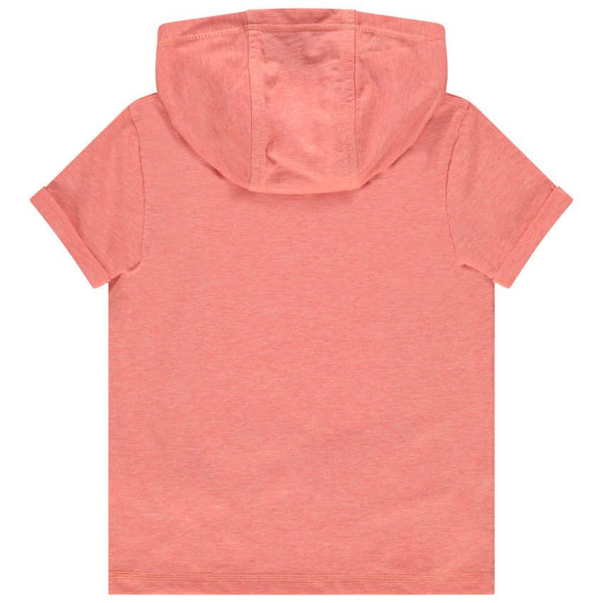 T-shirt manches courtes à capuche à print fantaisie 