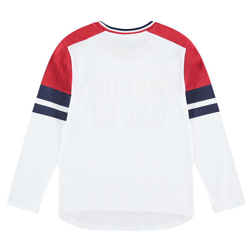 Junior - Tee-shirt manches longues en jersey avec inscriptions en bouclette 