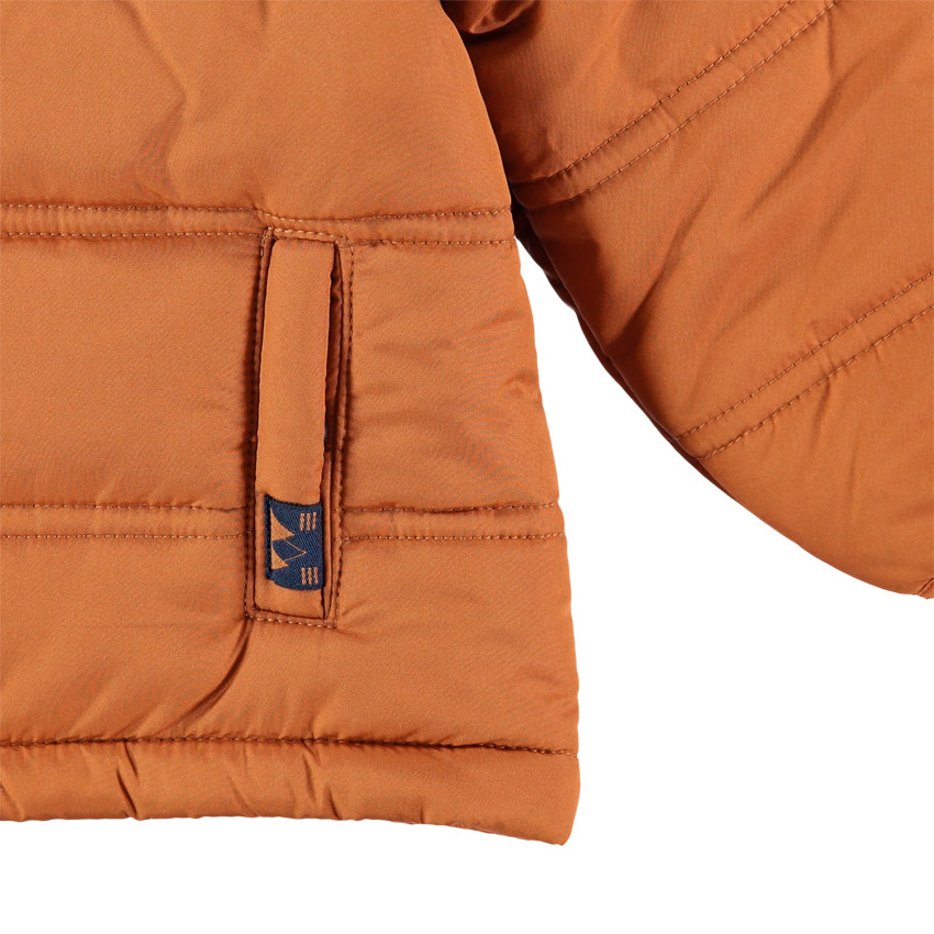 Doudoune à capuche doublée micopolaire 