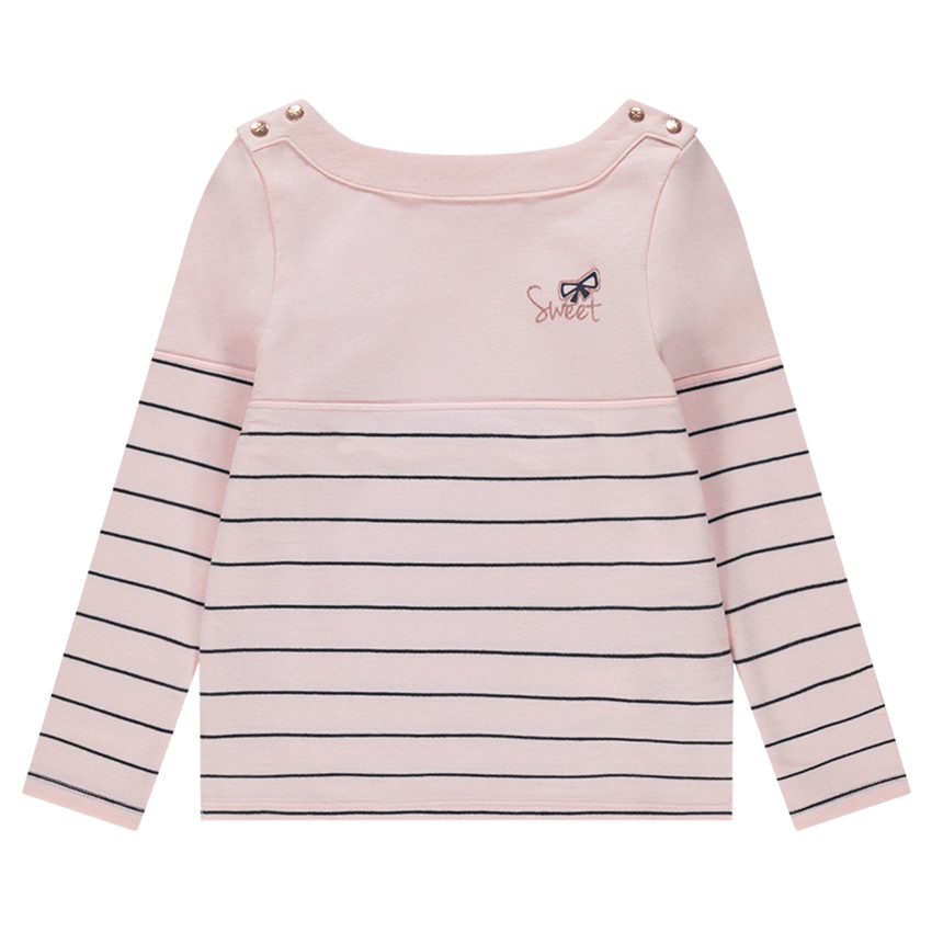 Marinière en molleton avec motif pailleté printé 