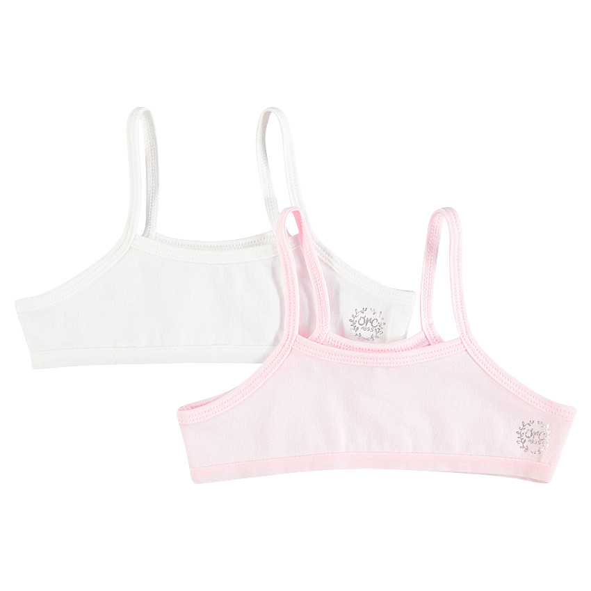 Lot de 2 brassières unies print logo 