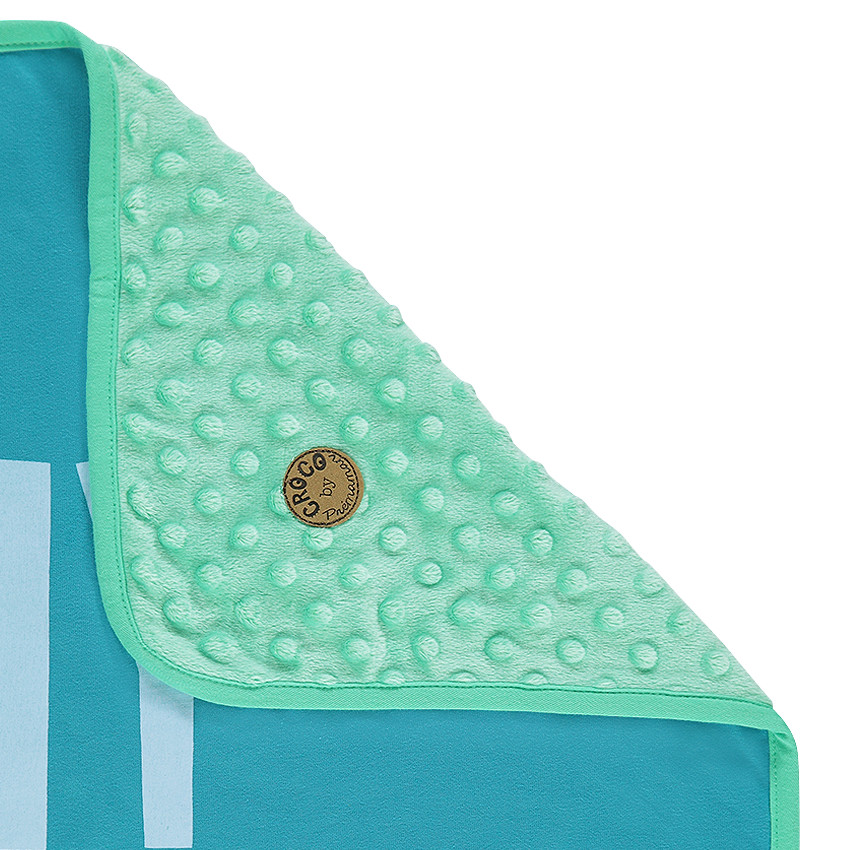 Couverture en jersey et sherpa print crocodile 