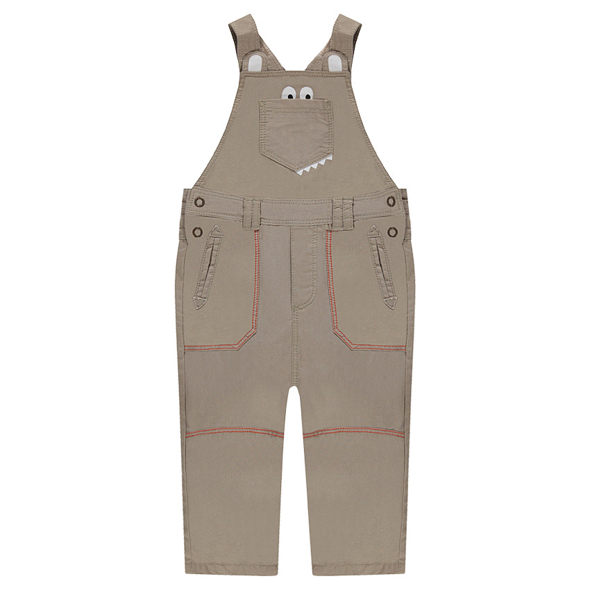 Salopette en coton fantaisie avec détails printés 