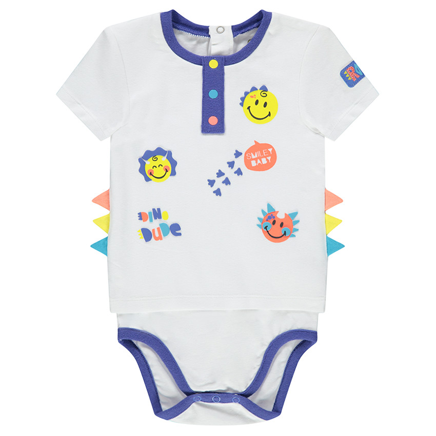 Body manches courtes avec prints Smiley 