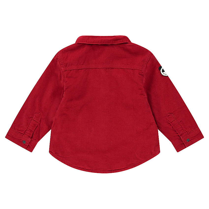 Surchemise en velours côtelé avec badges Smiley et poches  