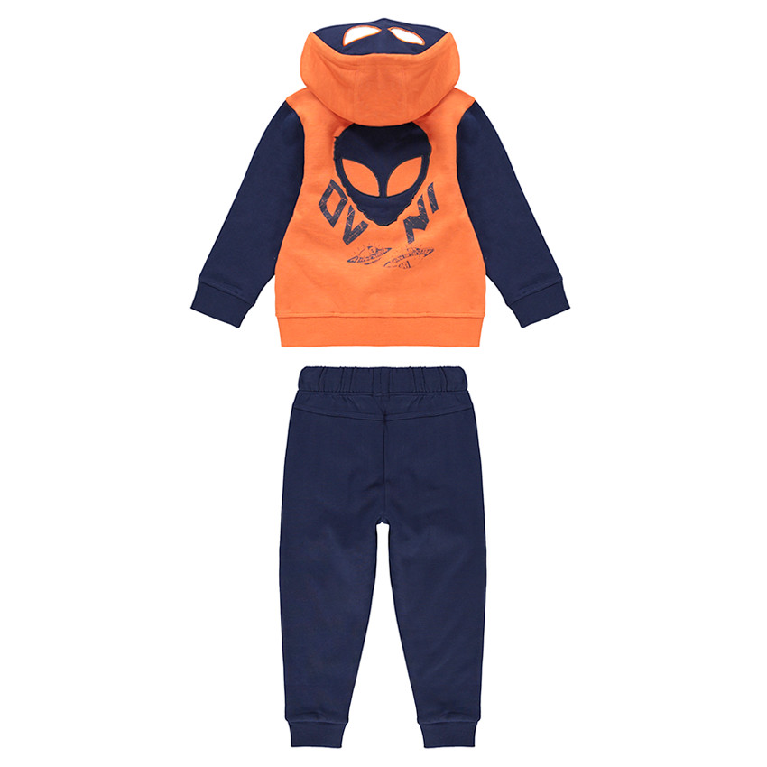 Jogging en molleton print alien avec capuche effet masque 