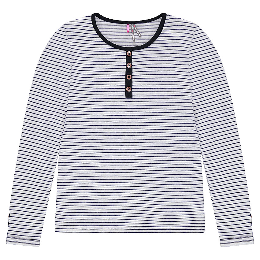 Junior - Tee-shirt manches longues en maille avec pattes boutonnées 