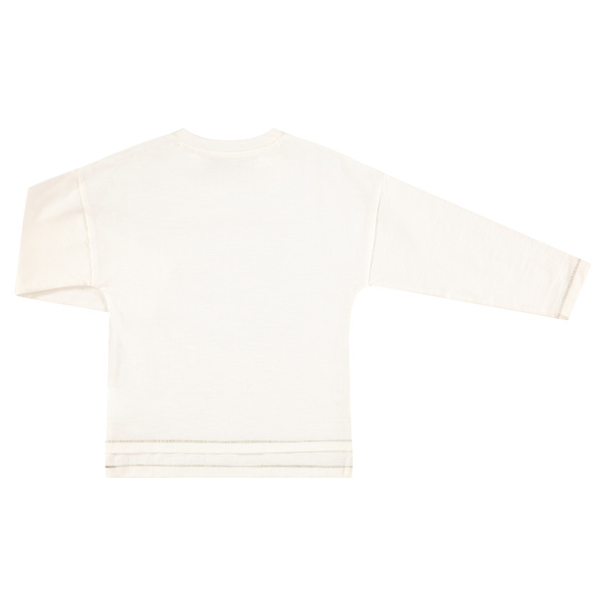 Tee-shirt manches longues en jersey avec léopard et texte printés  