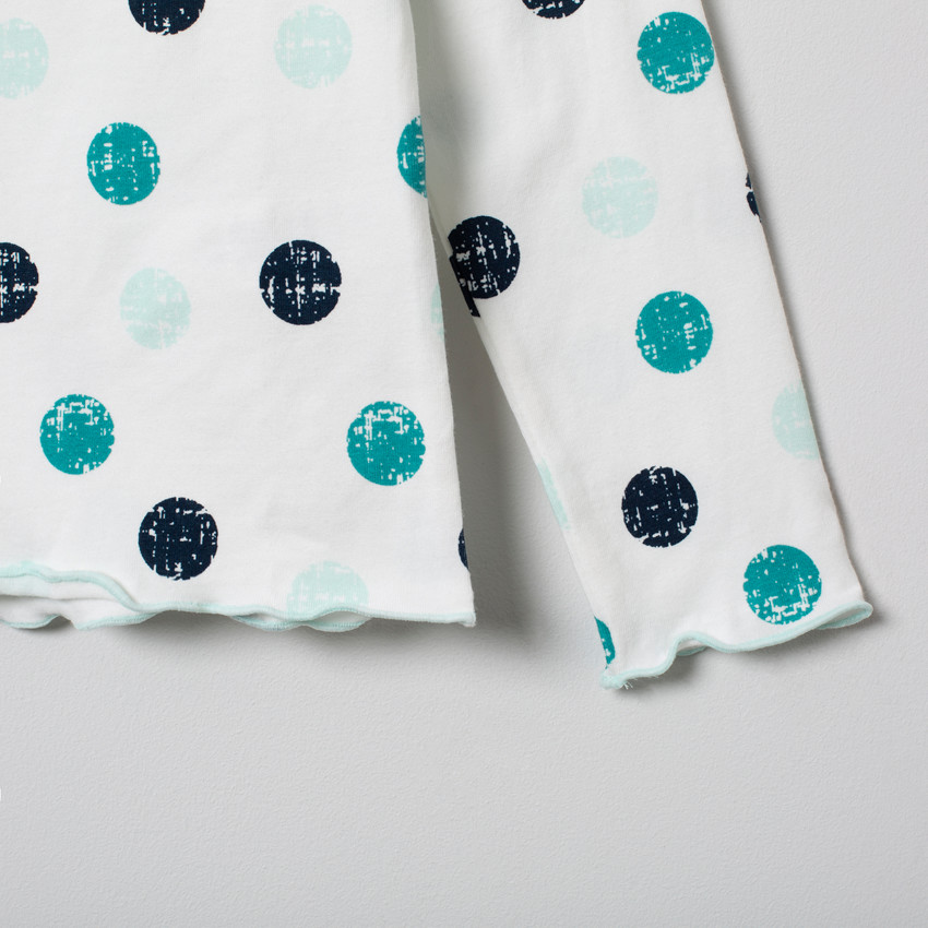 Sous-pull col cheminée à pois all-over 