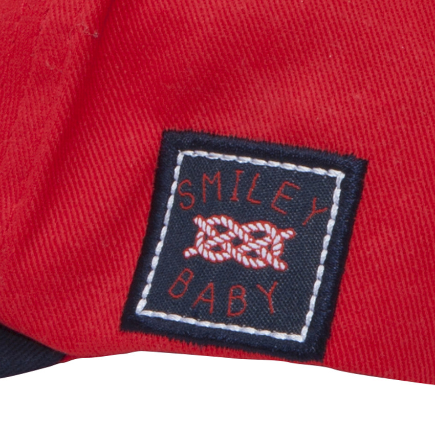 Casquette en twill bicolore avec patchs Smiley 