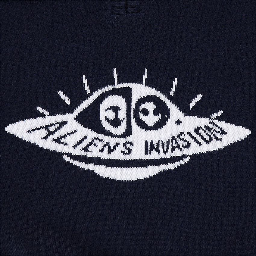 Pull en tricot avec col zippé doublé sherpa 