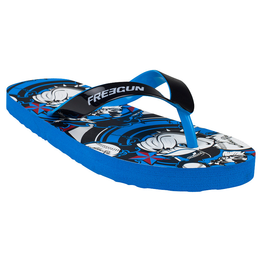 Tongs FREEGUN avec semelle imprimée bulldog 