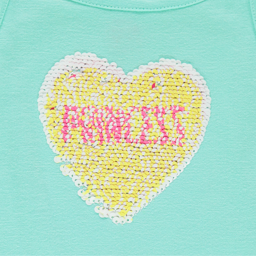 Robe effet 2 en 1 à sequins magiques avec imprimé floral 