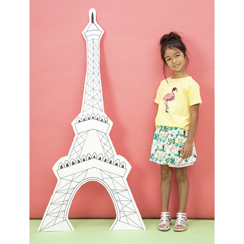 Jupe short à imprimés esprit jungle 