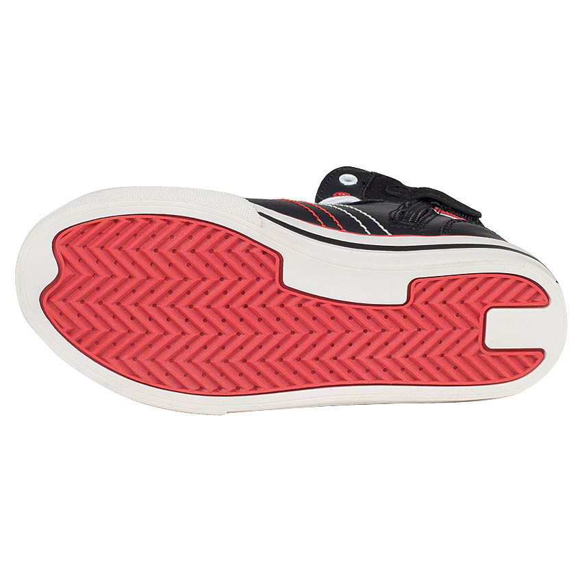 Baskets montantes à lacets et zip vace patch plastifié 