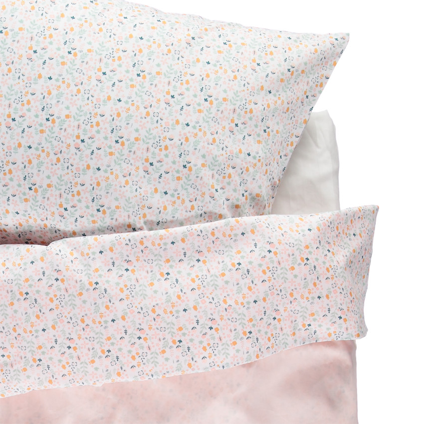 Set housse de couette et taie d'oreiller print renard 