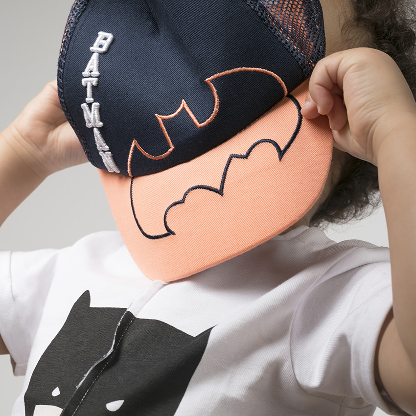 Casquette en twill bicolore avec logo Warner Batman 