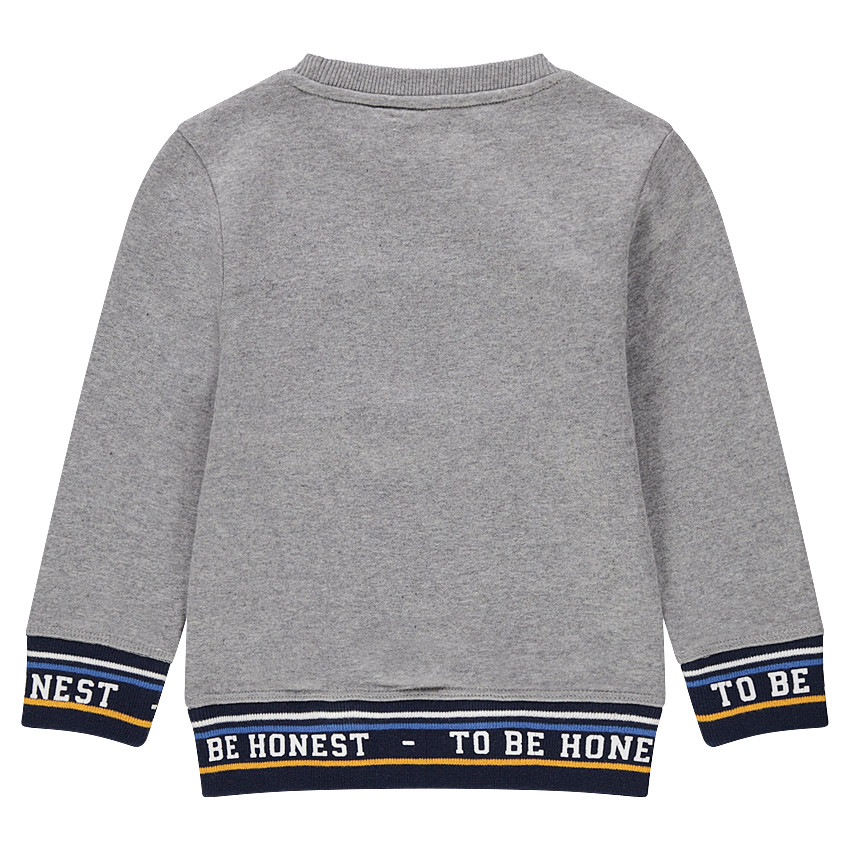 Sweat en molleton avec rayures et inscriptions contrastées 