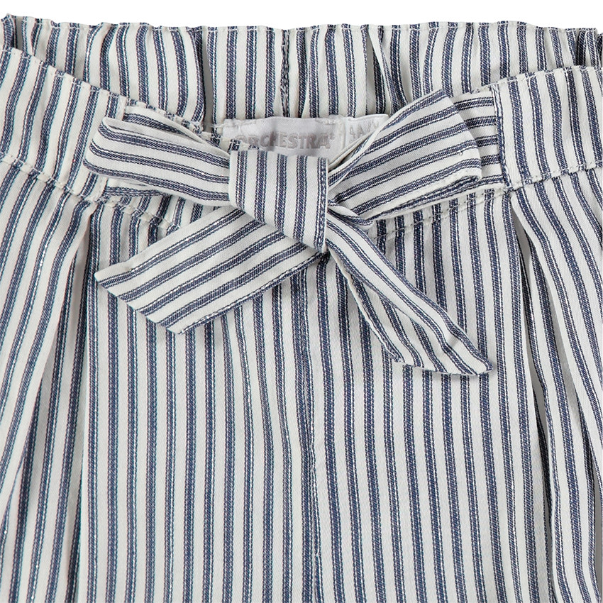 Pantalon droit à rayures all-over et poches 