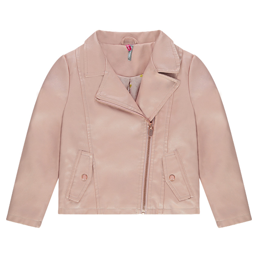 Perfecto effet cuir doublé satin avec papillon en sequins 