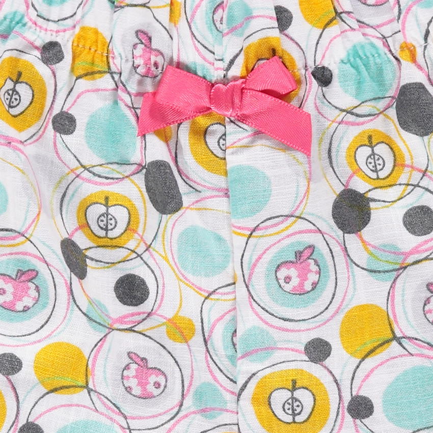 Pyjama court en jersey avec pommes printées 