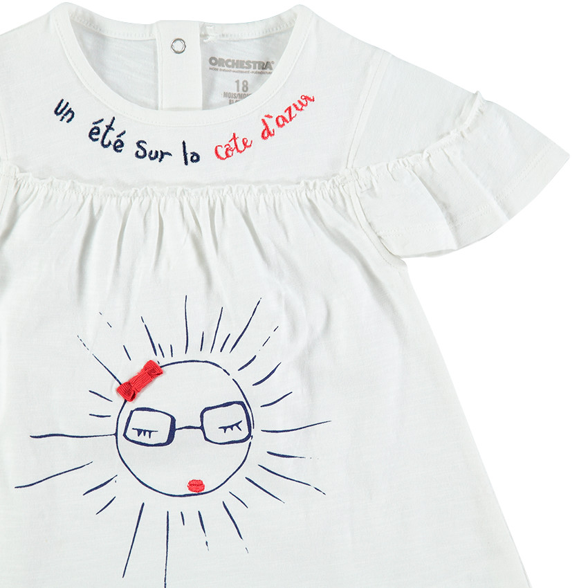 Ensemble tunique printée et legging à pois all-over 