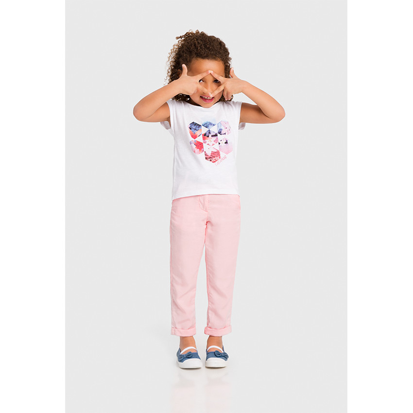 Tee-shirt manches courtes forme boîte print fantaisie 