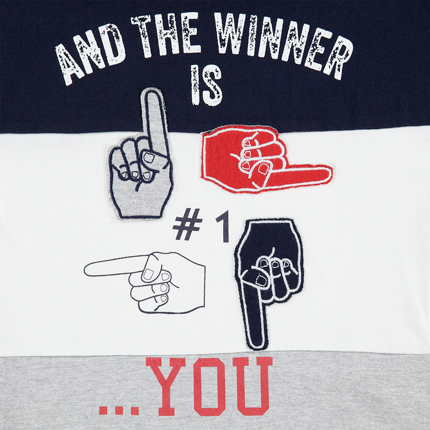 Tee-shirt manches longues en jersey avec symboles printés 