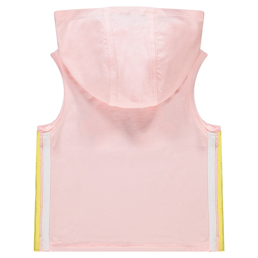 Débardeur à capuche avec fleurs et Smiley printés 